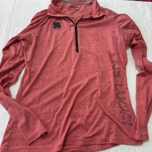 Black Clover Pullover Mens Medium Live Lucky Golf 1/4 Zip Long Sleeve Polyester